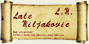 Lale Miljaković vizit kartica